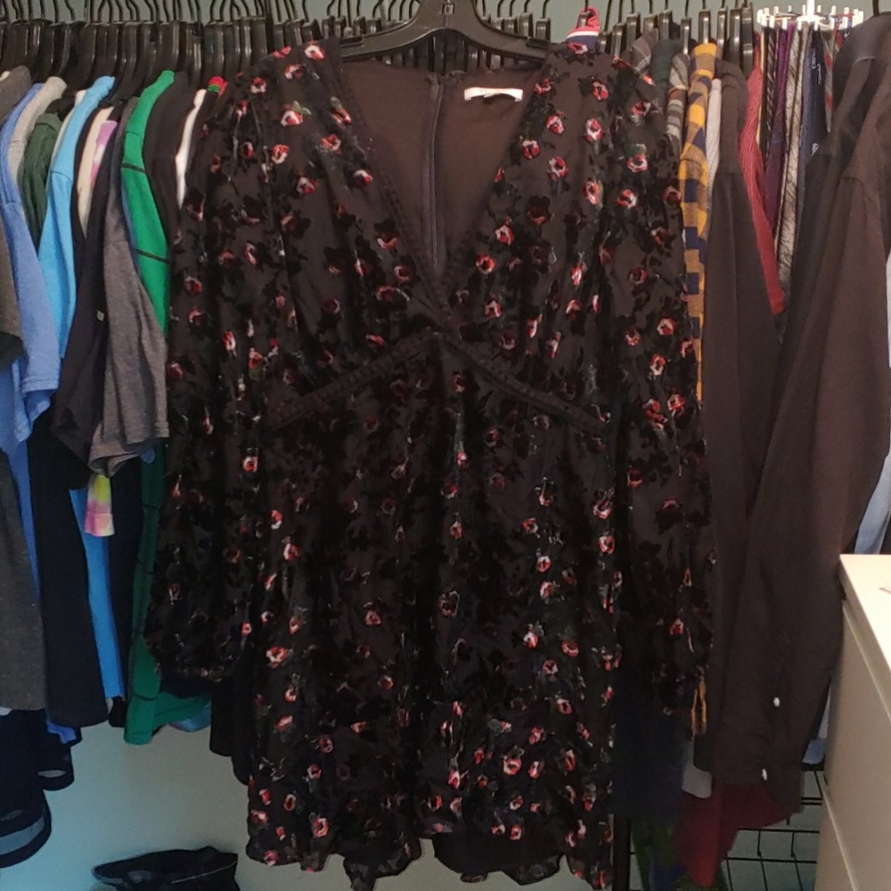 Wayf Embroidered Mini Dress